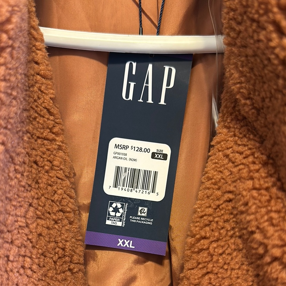 NWT GAP Brown Sherpa Jacket - Picture 4 of 7